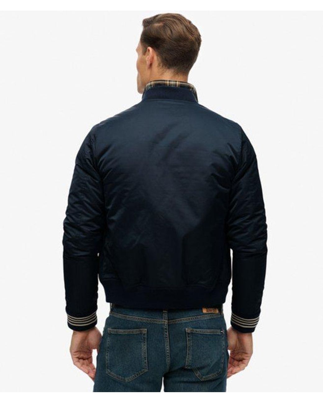Superdry Blue & Co Athletic Varsity Bomber Jacket for men