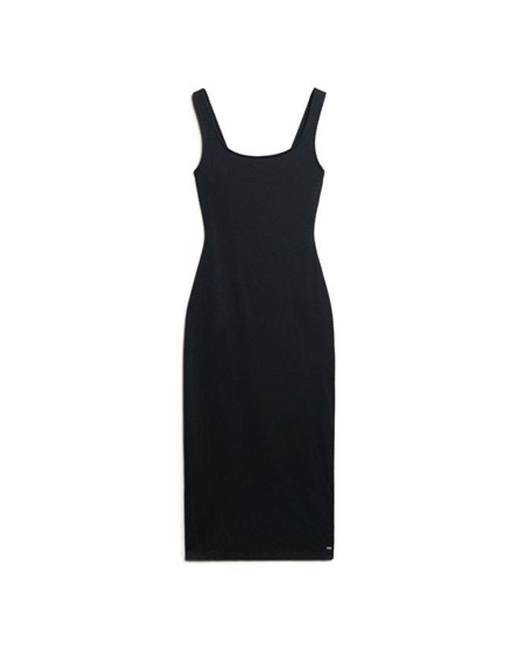 Superdry Black & Co Square Neck Jersey Midi Dress