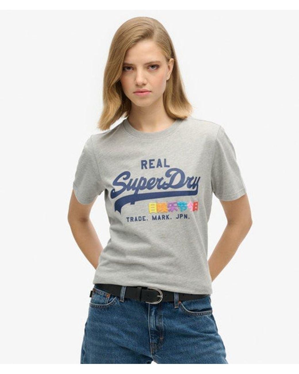 Superdry Gray & Co Vintage Logo Pop Entry T-shirt