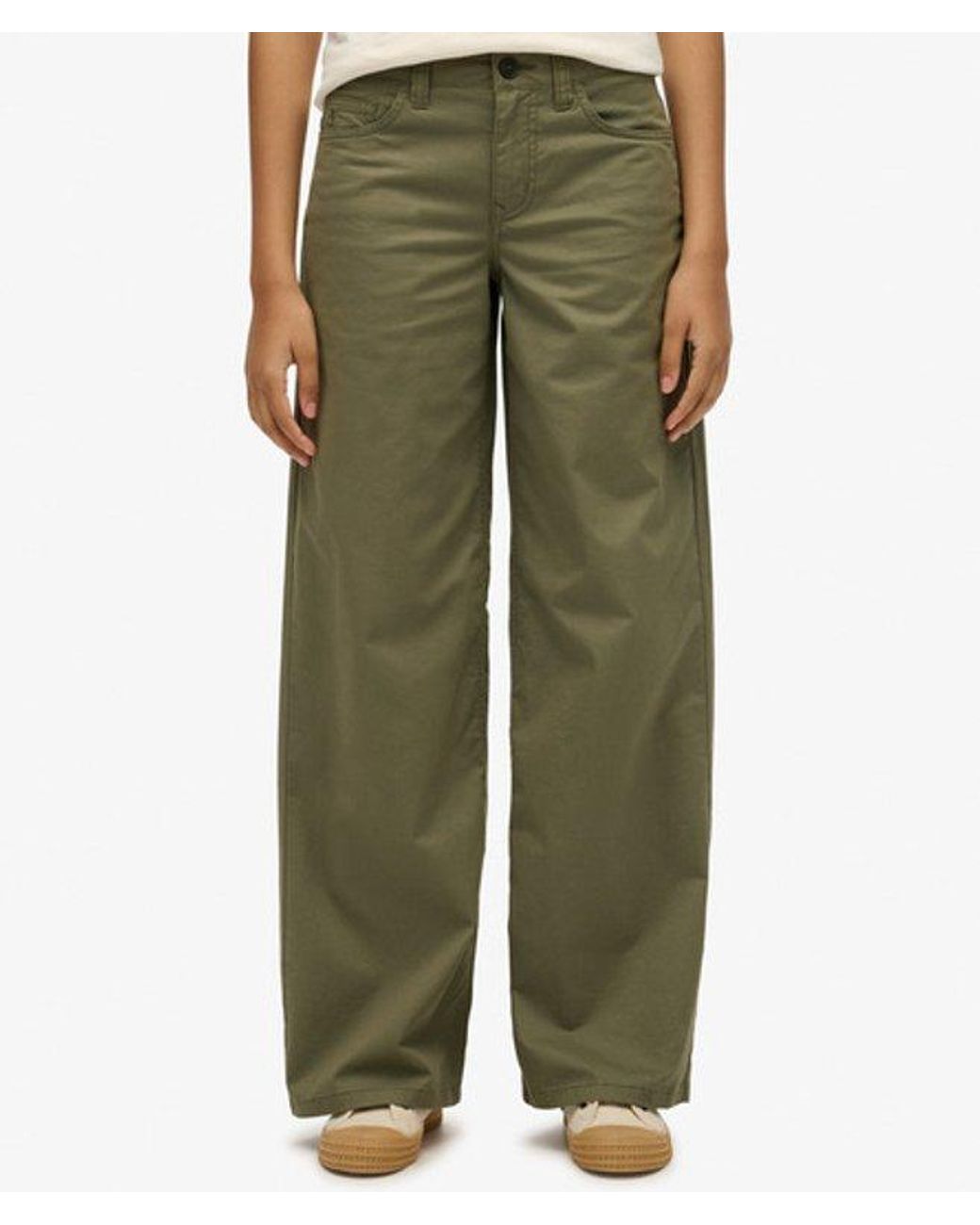 Superdry Green & Co Mid Rise baggy Chino