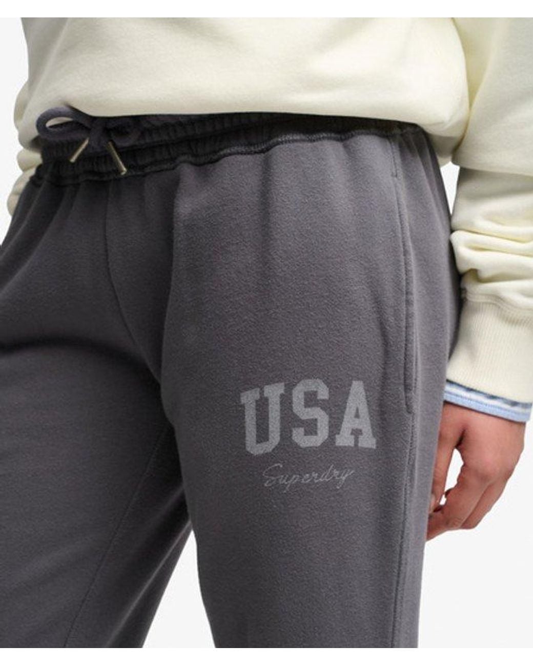 Superdry White & Co Athletic Print Flare joggers