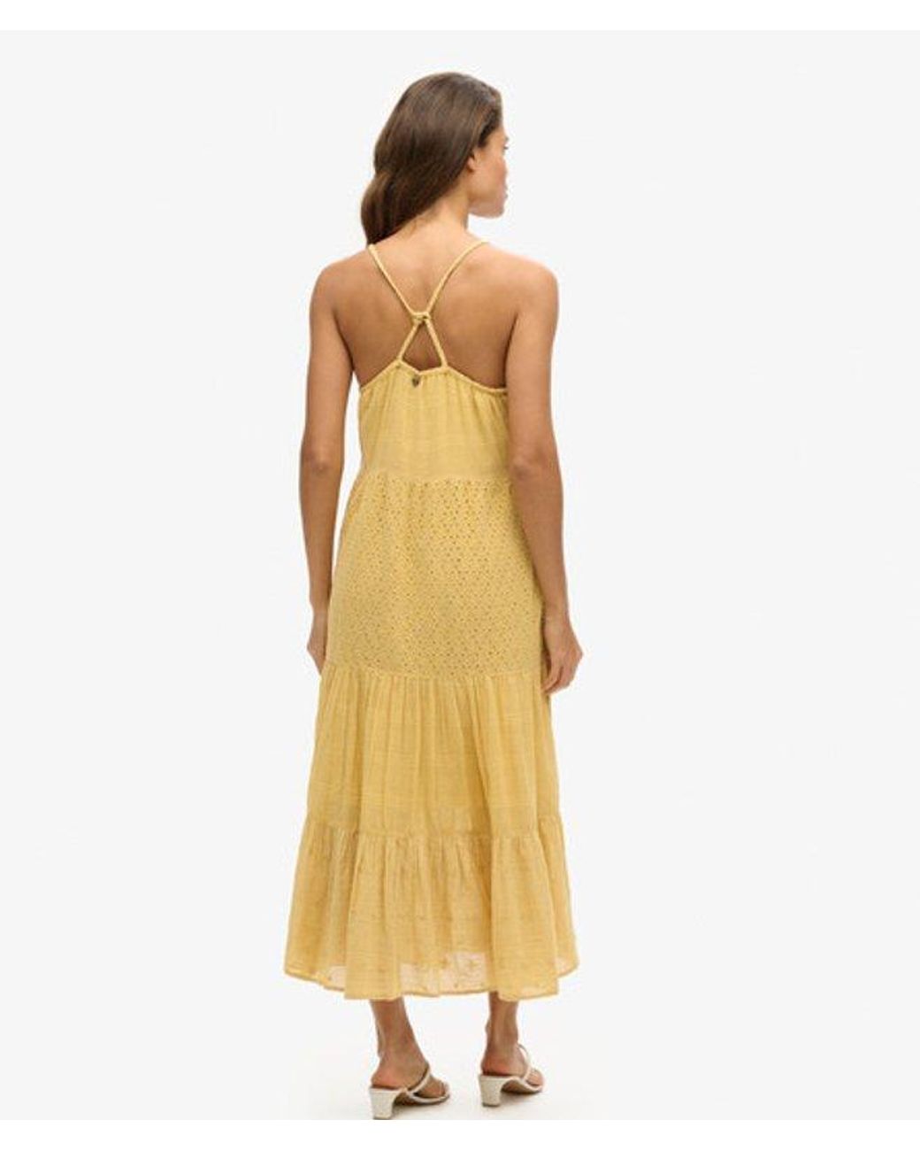 Superdry Metallic & Co Vintage Lace Cami Maxi Dress