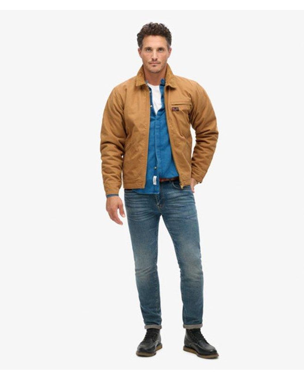 Superdry Blue & Co Classic Embroidered Logo Surplus Ranch Jacket for men