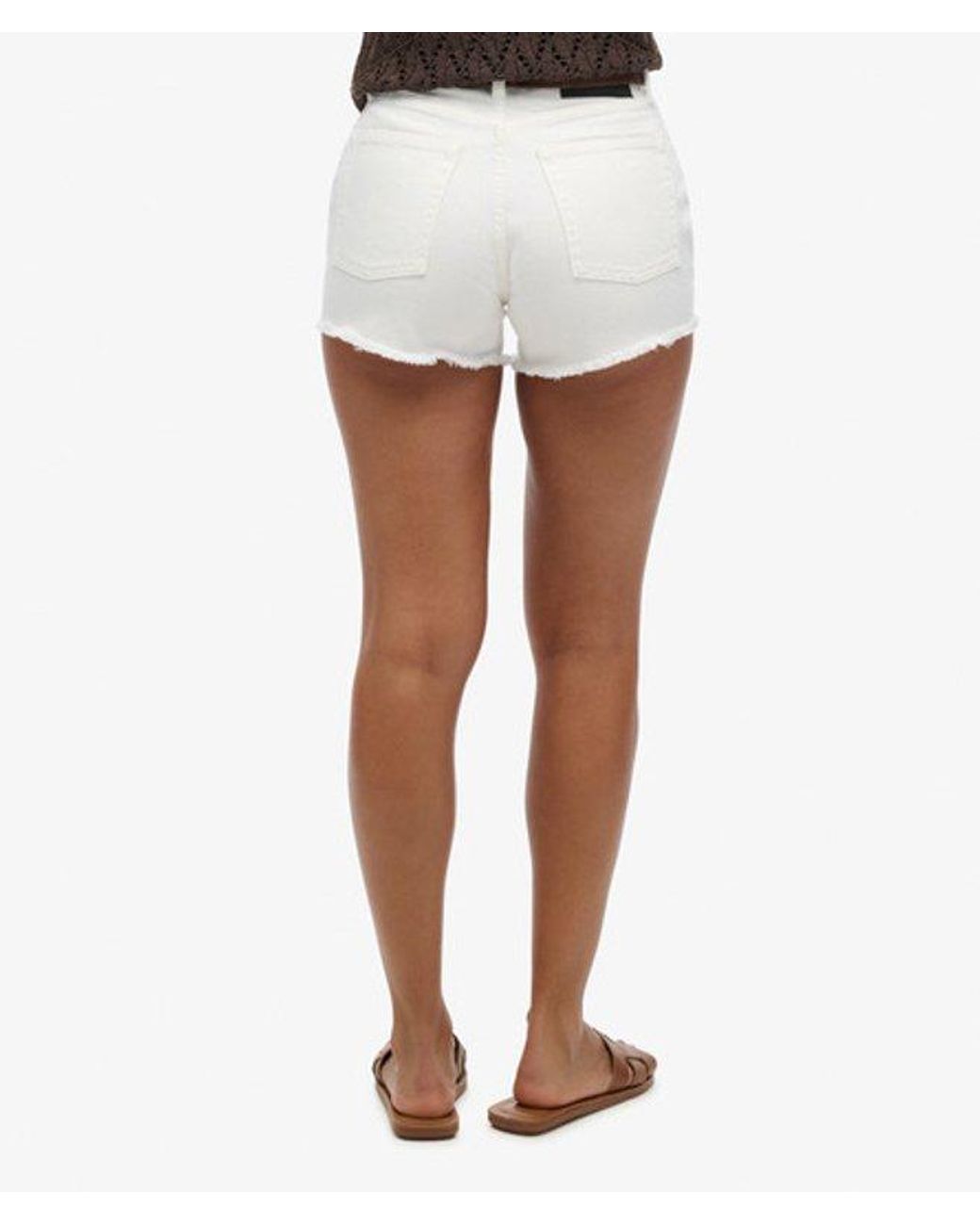 Superdry White & Co High Rise Denim Shorts