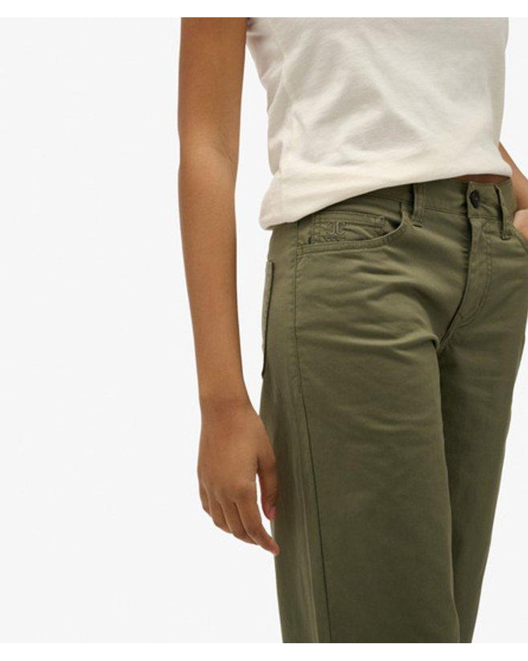 Superdry Green & Co Mid Rise baggy Chino