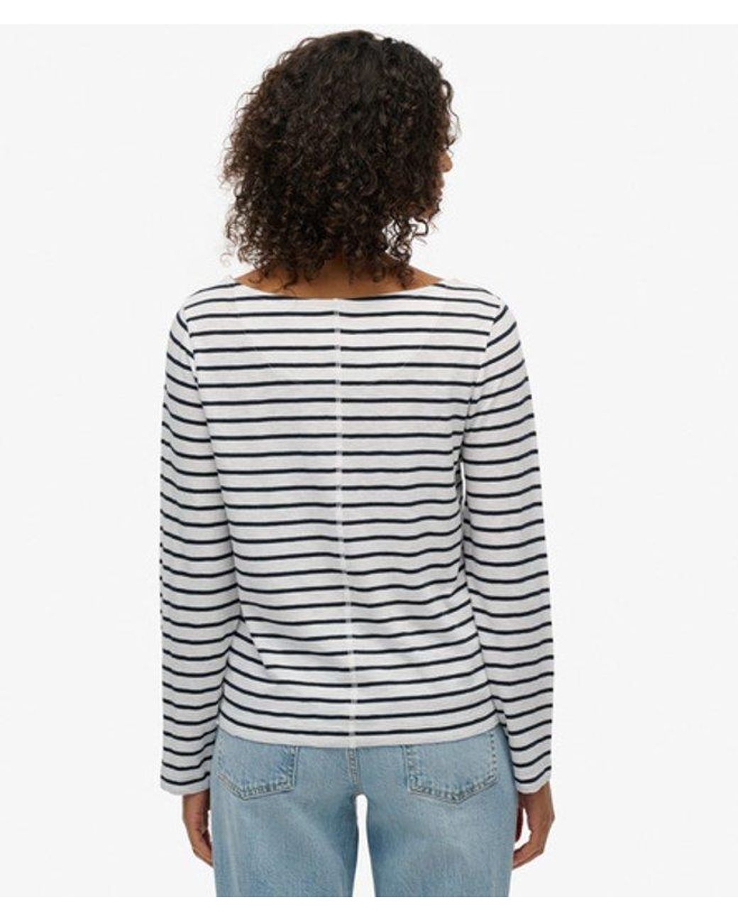 Superdry White & Co Studios Slub Long Sleeve Top