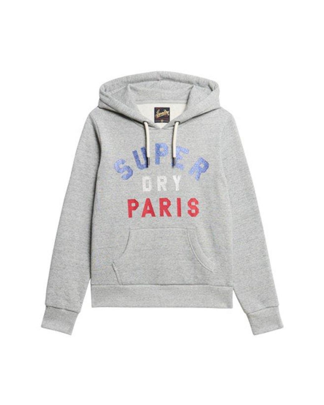 Superdry Gray & Co Glitter Graphic Logo Hoodie