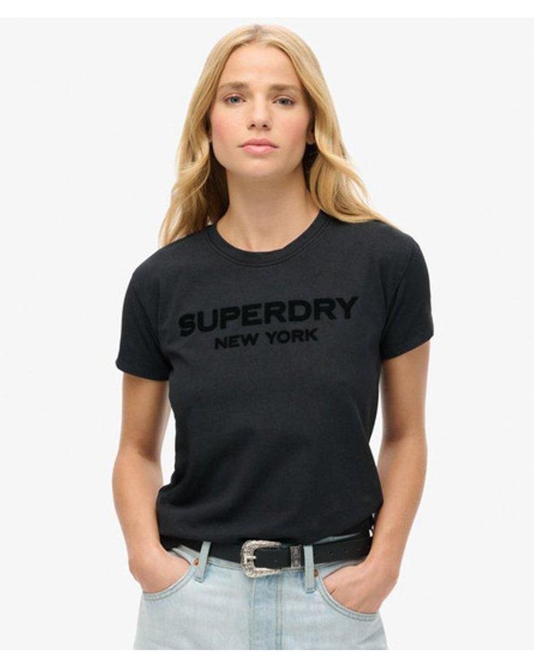 Superdry Black & Co Sport Luxe Graphic Fitted T-shirt