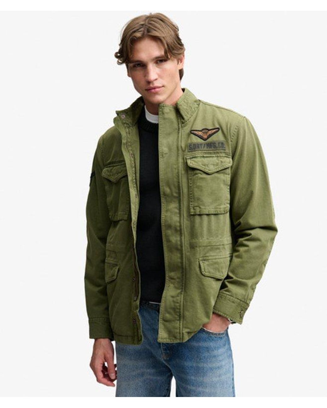 Superdry Green & Co Patched Military M65 Jacket for men