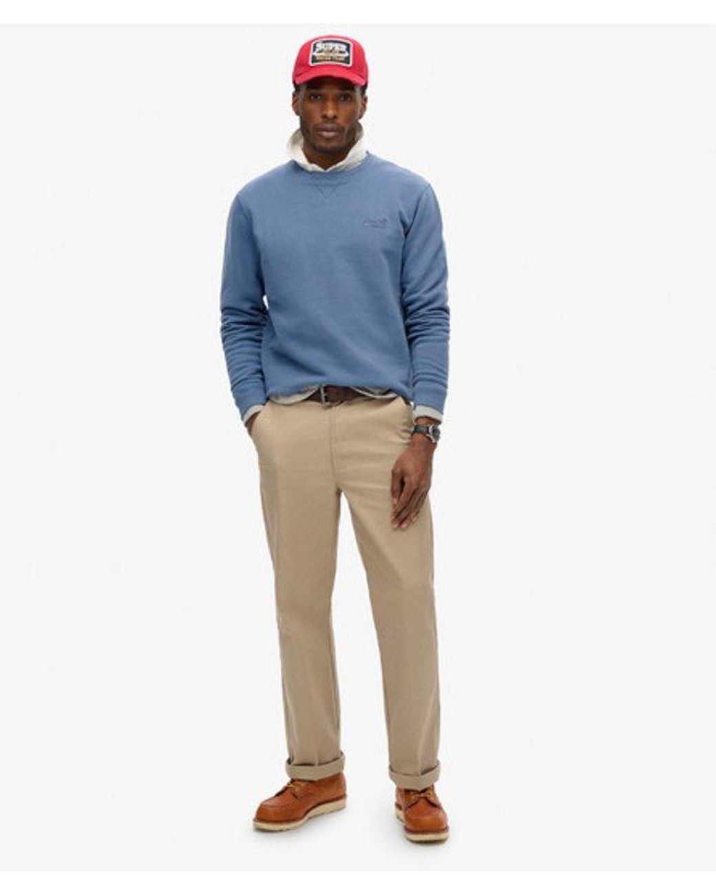 Superdry Blue & Co Essential Logo Crew Sweatshirt for men