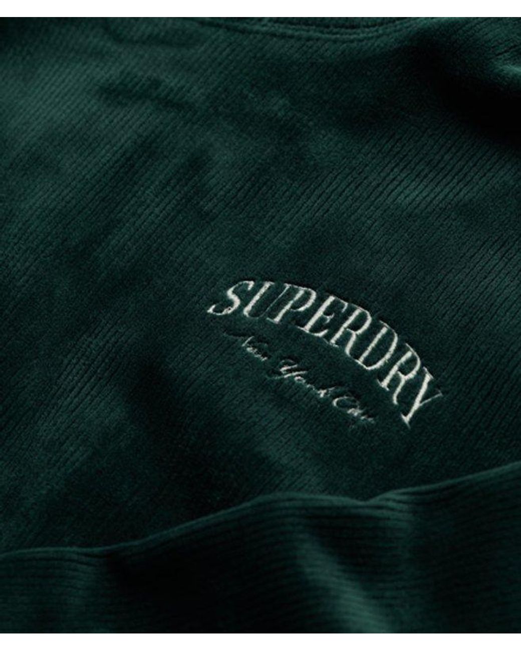 Superdry Green & Co Country Club Velour Relaxed Hoodie