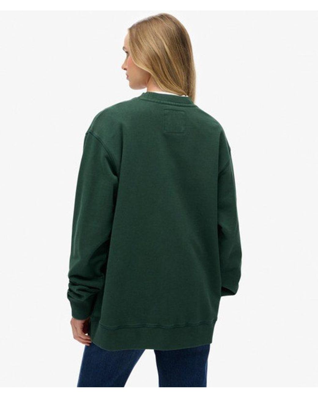 Superdry Green & Co Athletic Essentials Slouchy Crew Sweatshirt