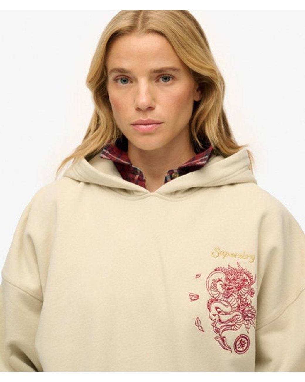 Superdry Natural Tokyo Narrative Oversized Hoodie