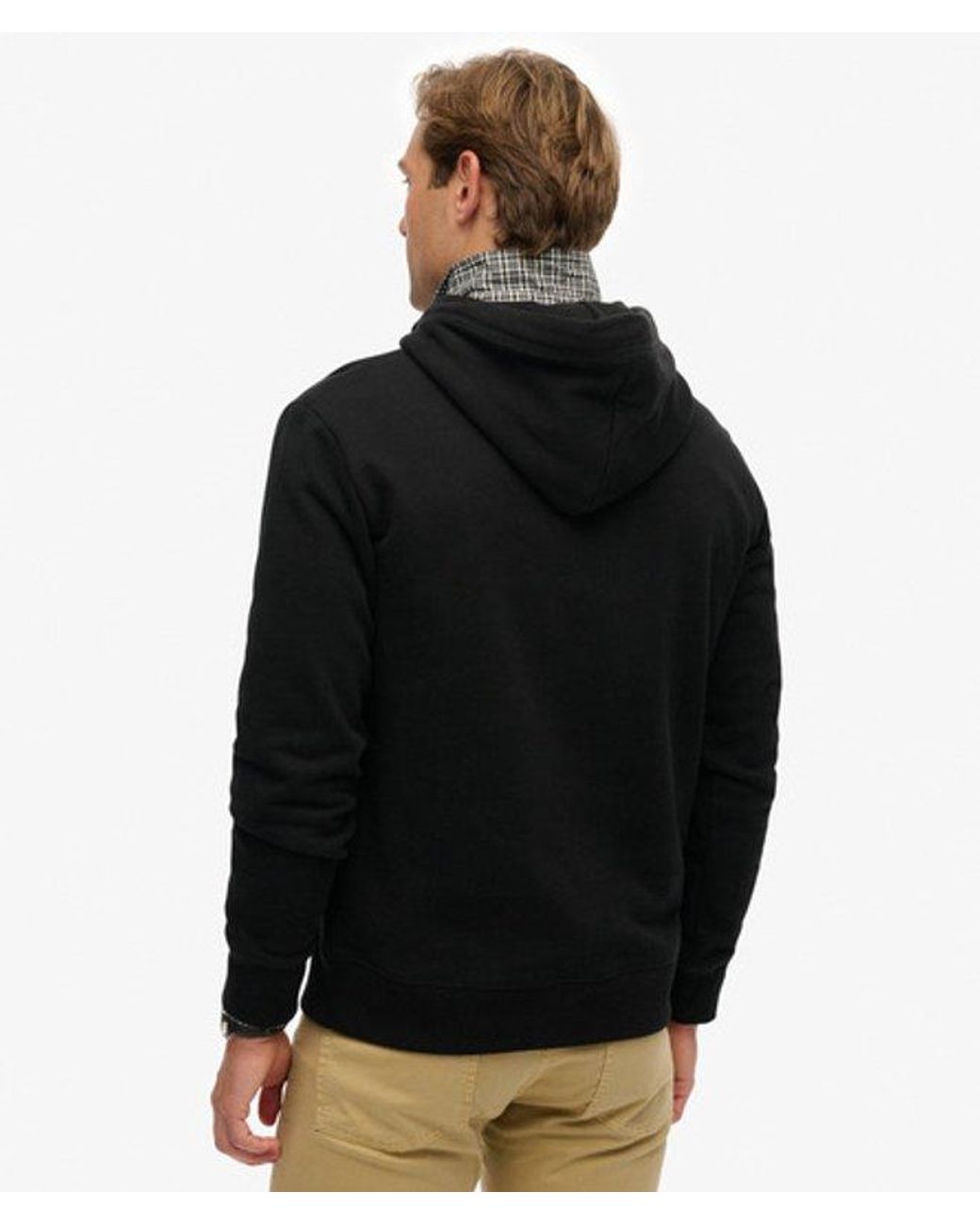 Superdry Black & Co Essential Logo Hoodie for men