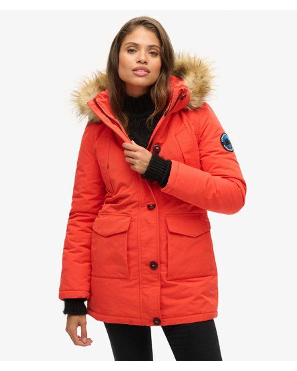Superdry Red & Co Everest Classic Parka Coat