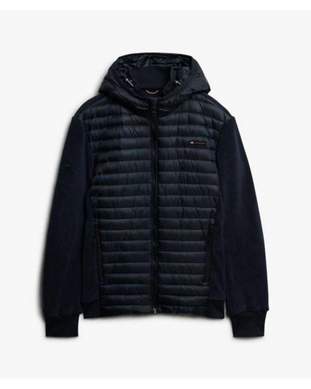 Superdry Blue & Co Hooded Storm Fleece Hybrid Jacket for men