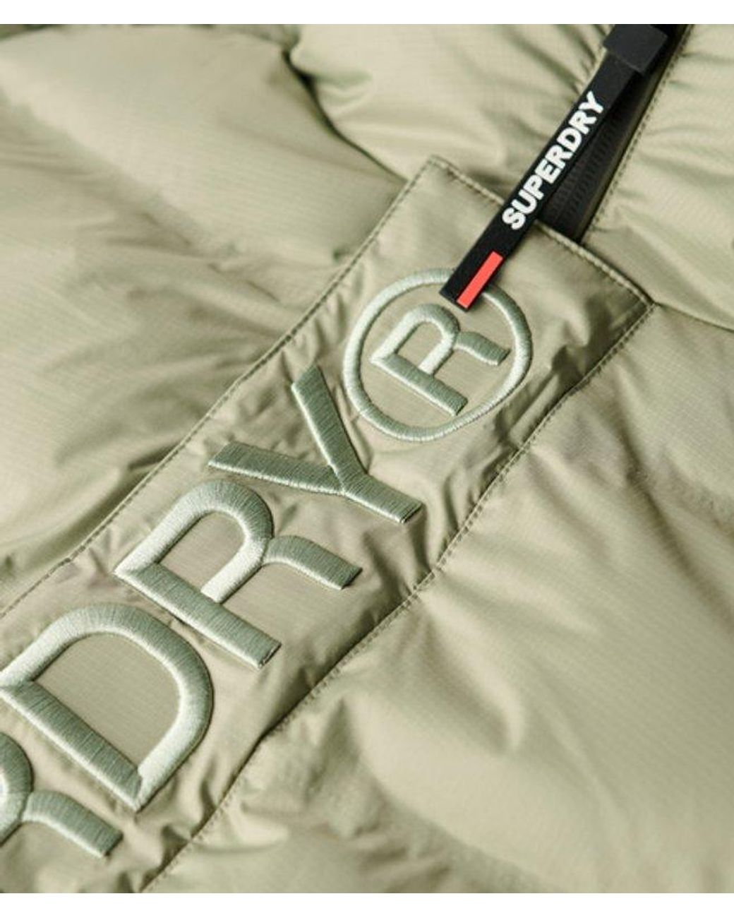 Superdry Green & Co Hooded City Graphic Puffer Jacket for men