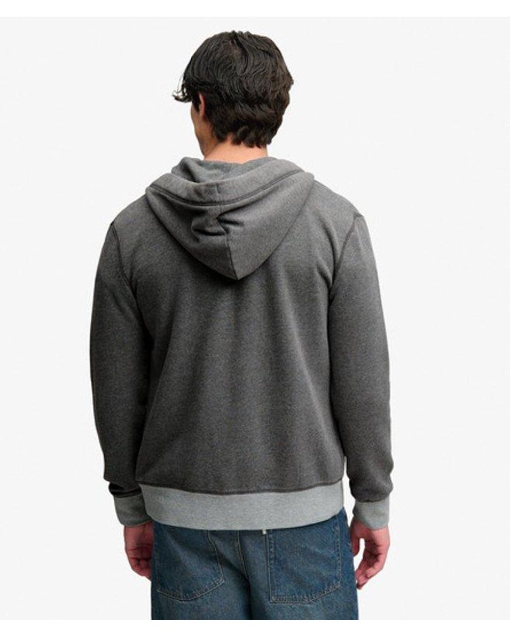 Superdry Gray Sd & Co. Zip Through Hoodie for men
