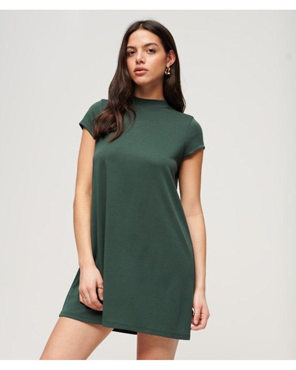 Superdry Green & Co Short Sleeve A-line Mini Dress