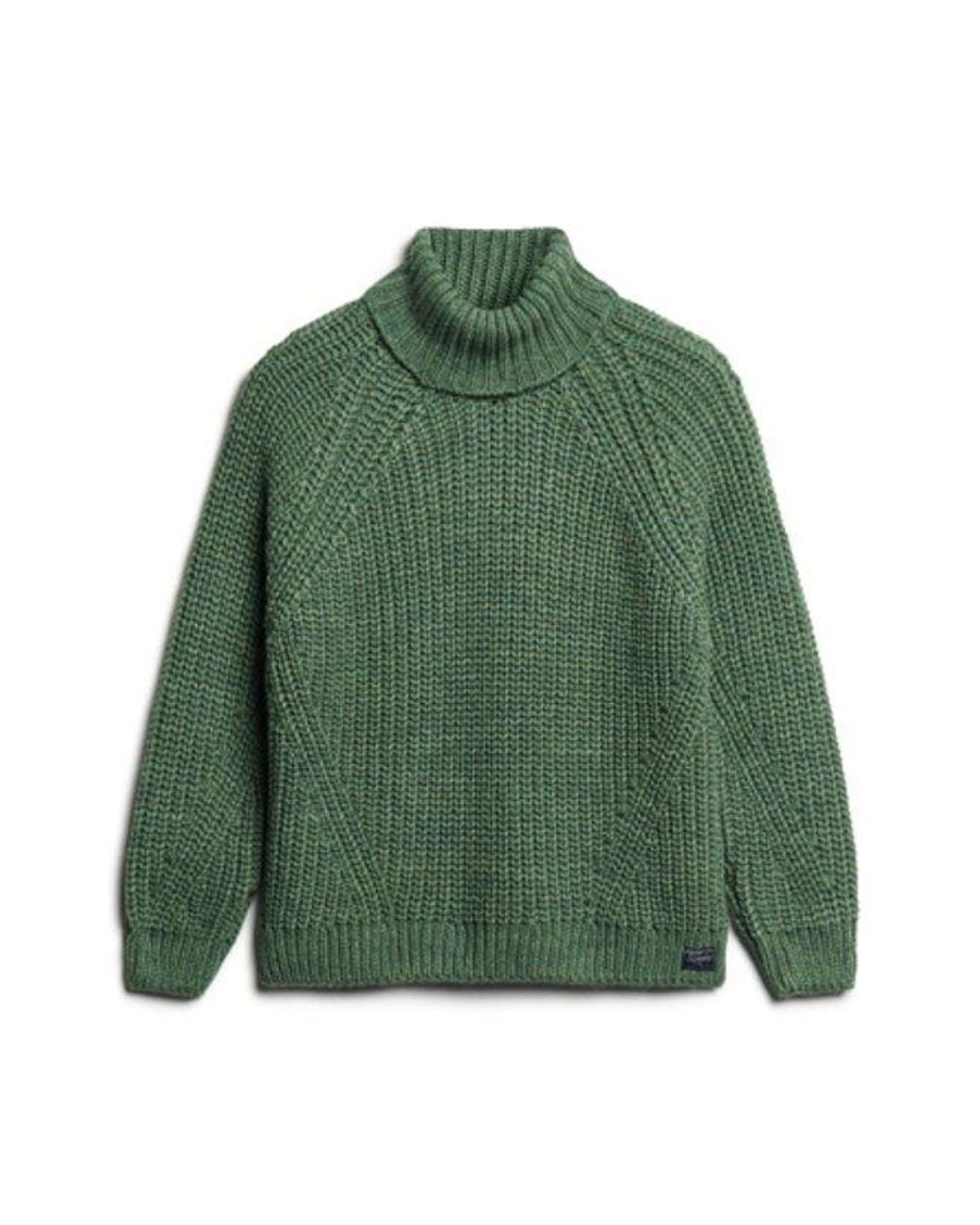 Superdry Green & Co Slouchy Stitch Roll Neck Knit