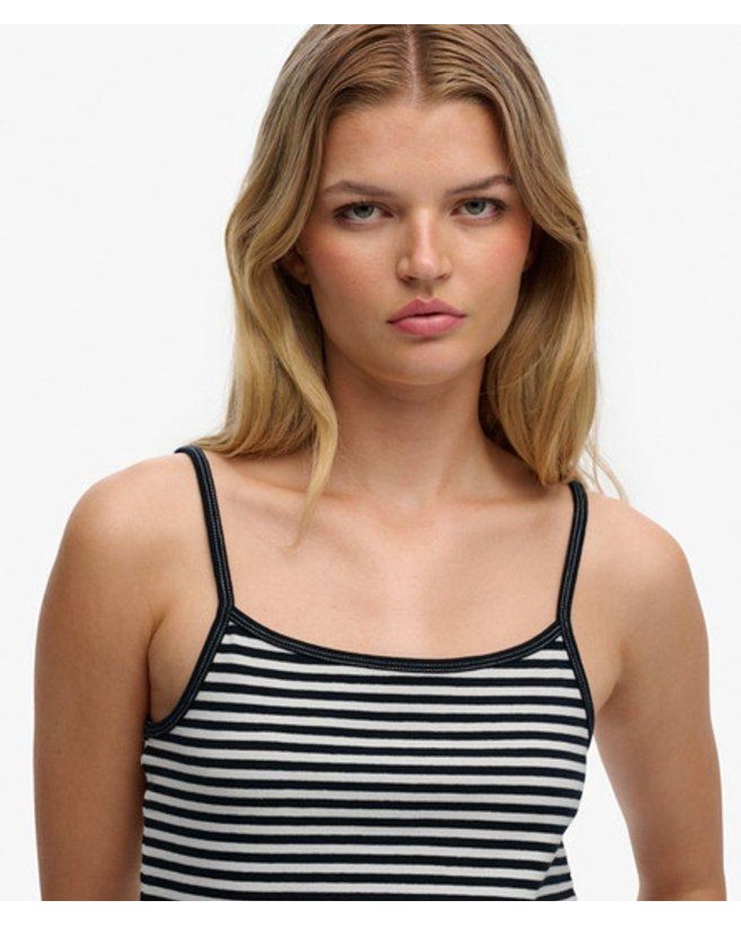 Superdry Blue & Co Athletic Essentials Stripe Cami Top