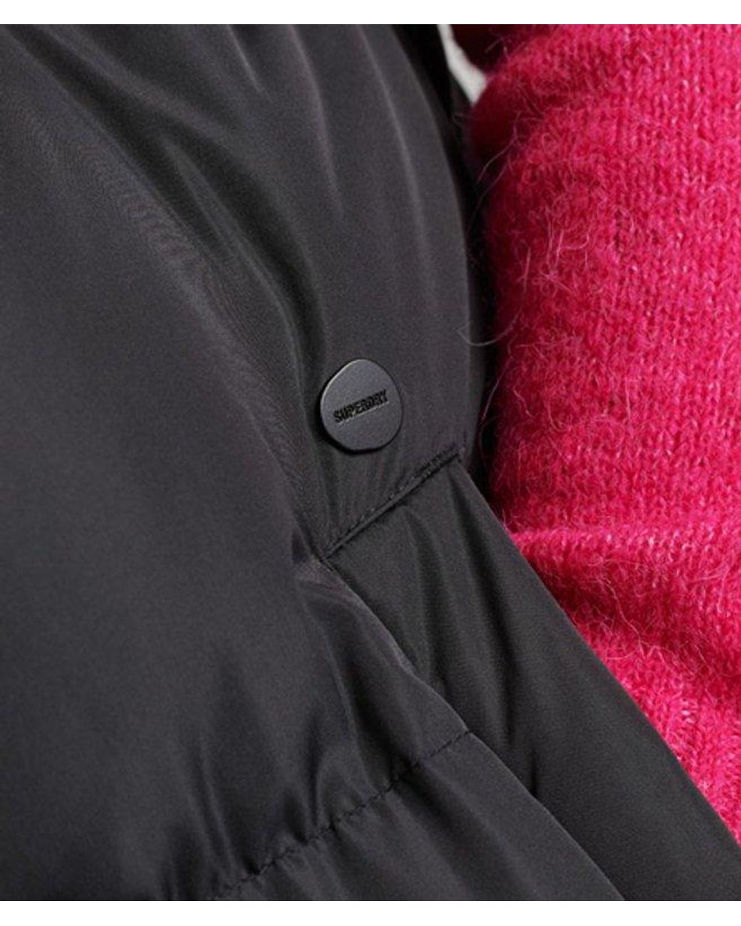 Superdry Red & Co Long Hooded Padded Gilet