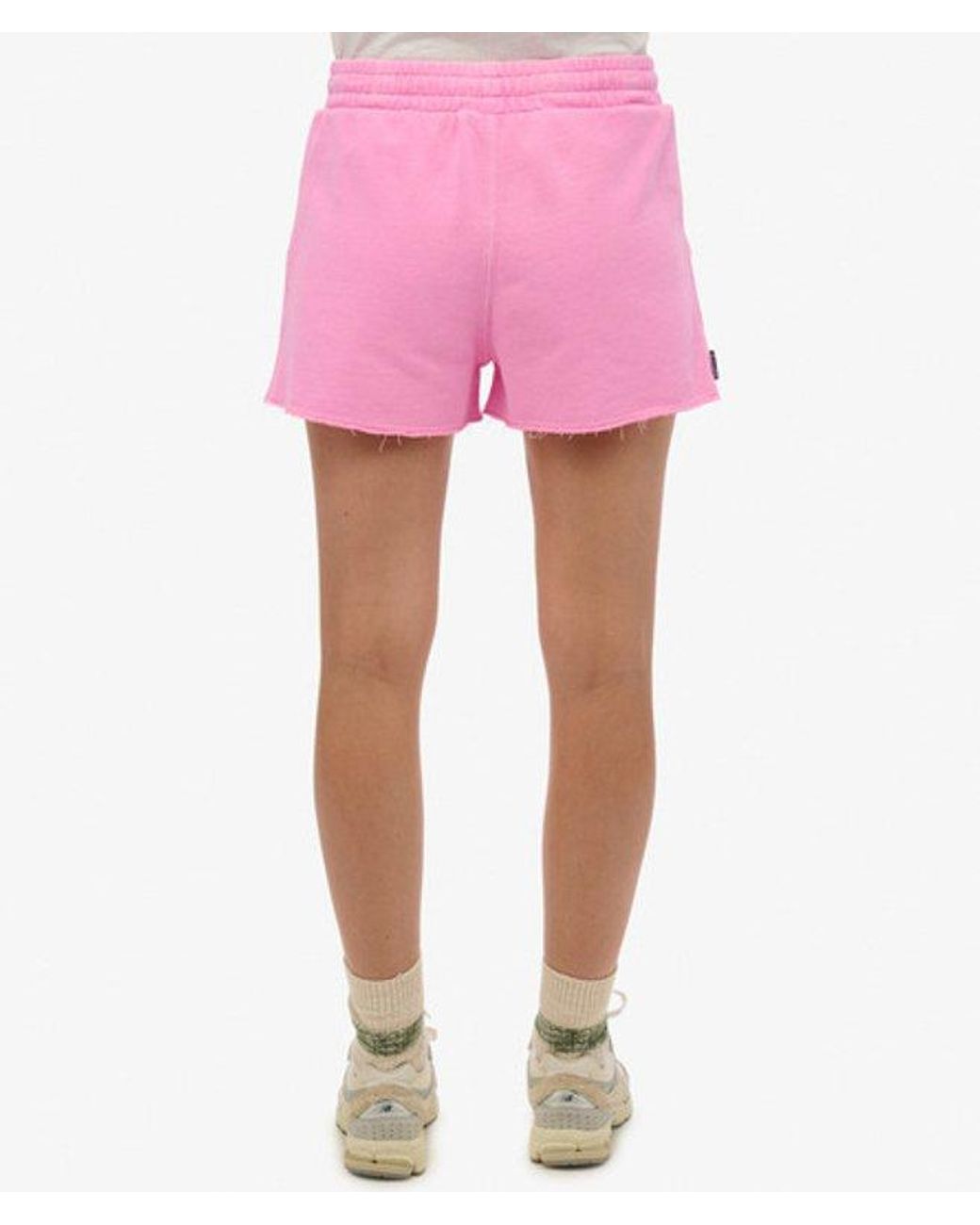 Superdry Pink & Co Essential Logo Garment Dye Shorts