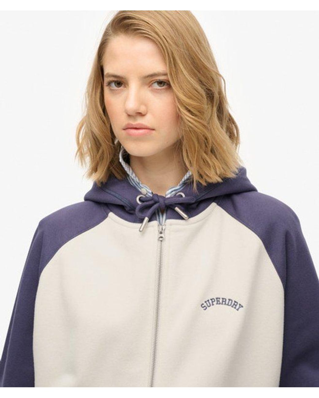 Superdry Blue & Co Essential Logo Raglan Zip Hoodie