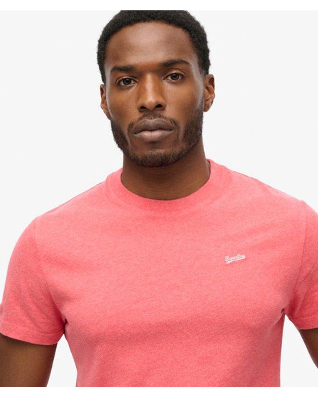 Superdry Red & Co Organic Cotton Essential Small Logo T-shirt for men