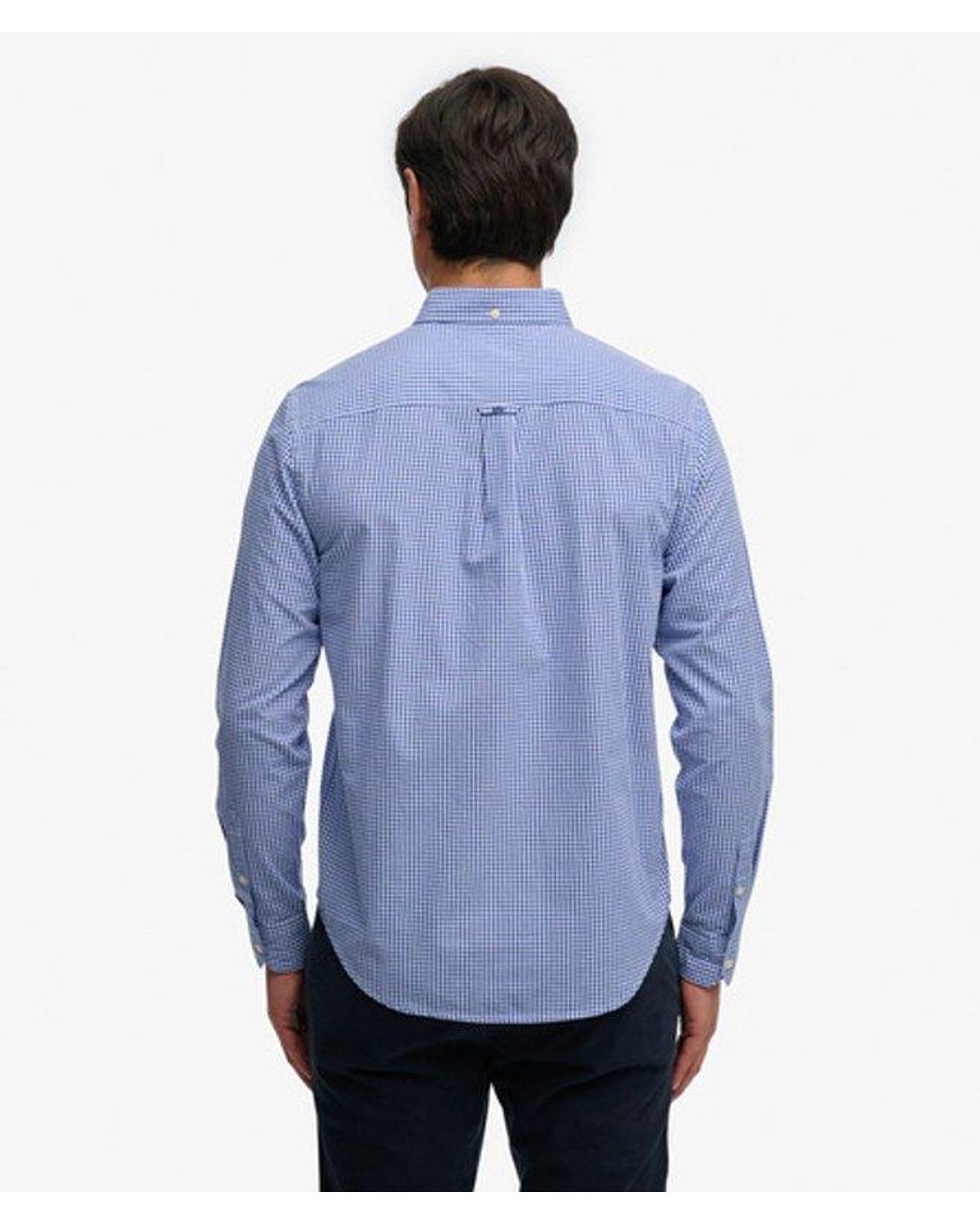 Superdry Blue & Co Preppy Poplin Long Sleeve Shirt for men