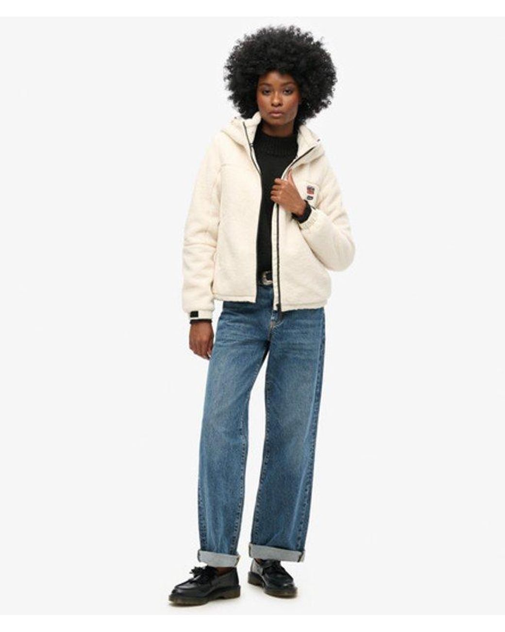 Superdry Natural & Co Classic Hooded Borg Trekker Jacket