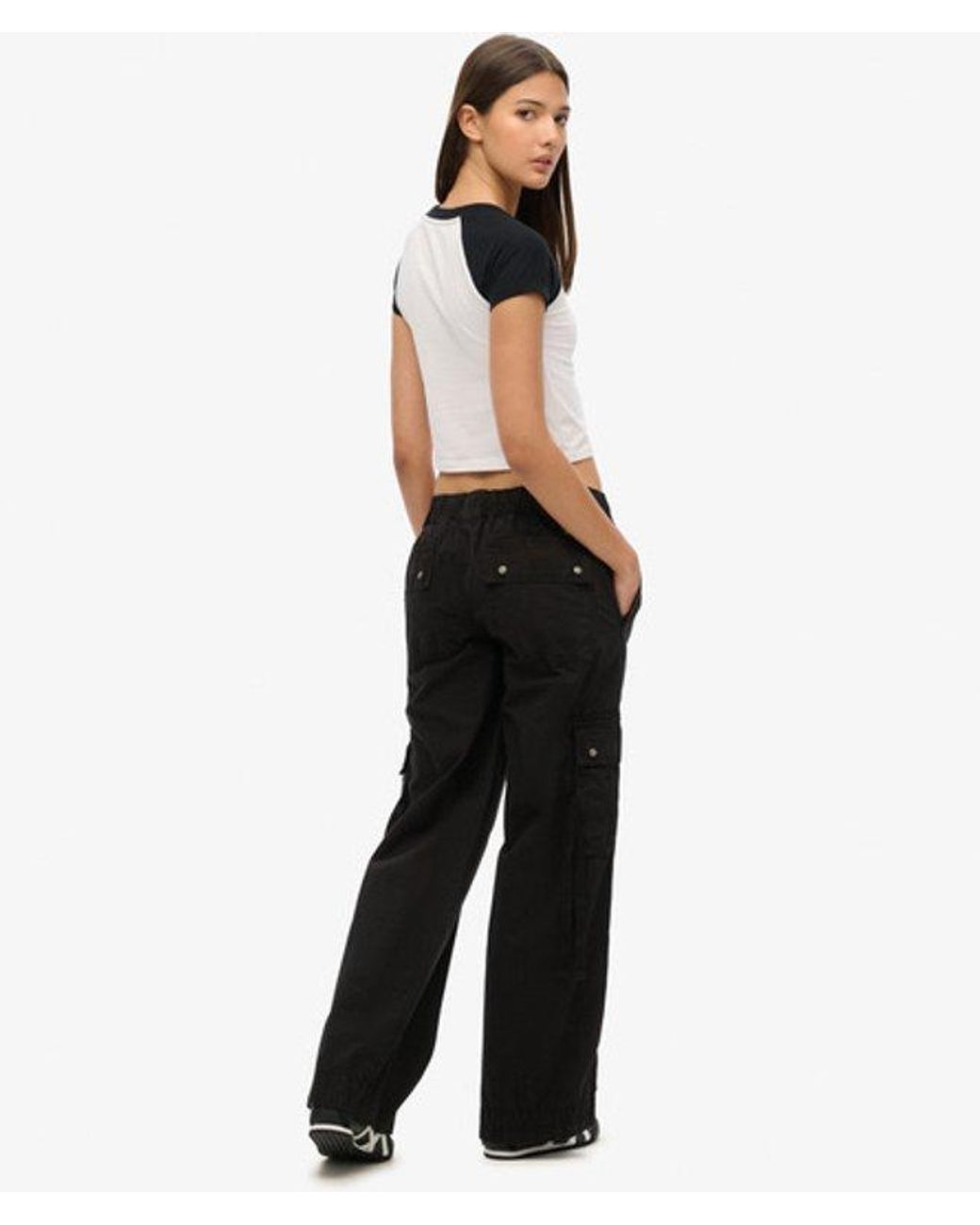 Superdry Black & Co Low Rise Utility Pants