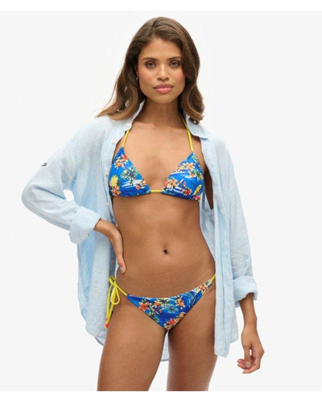 Superdry Blue & Co Tie Side Cheeky Bikini Briefs