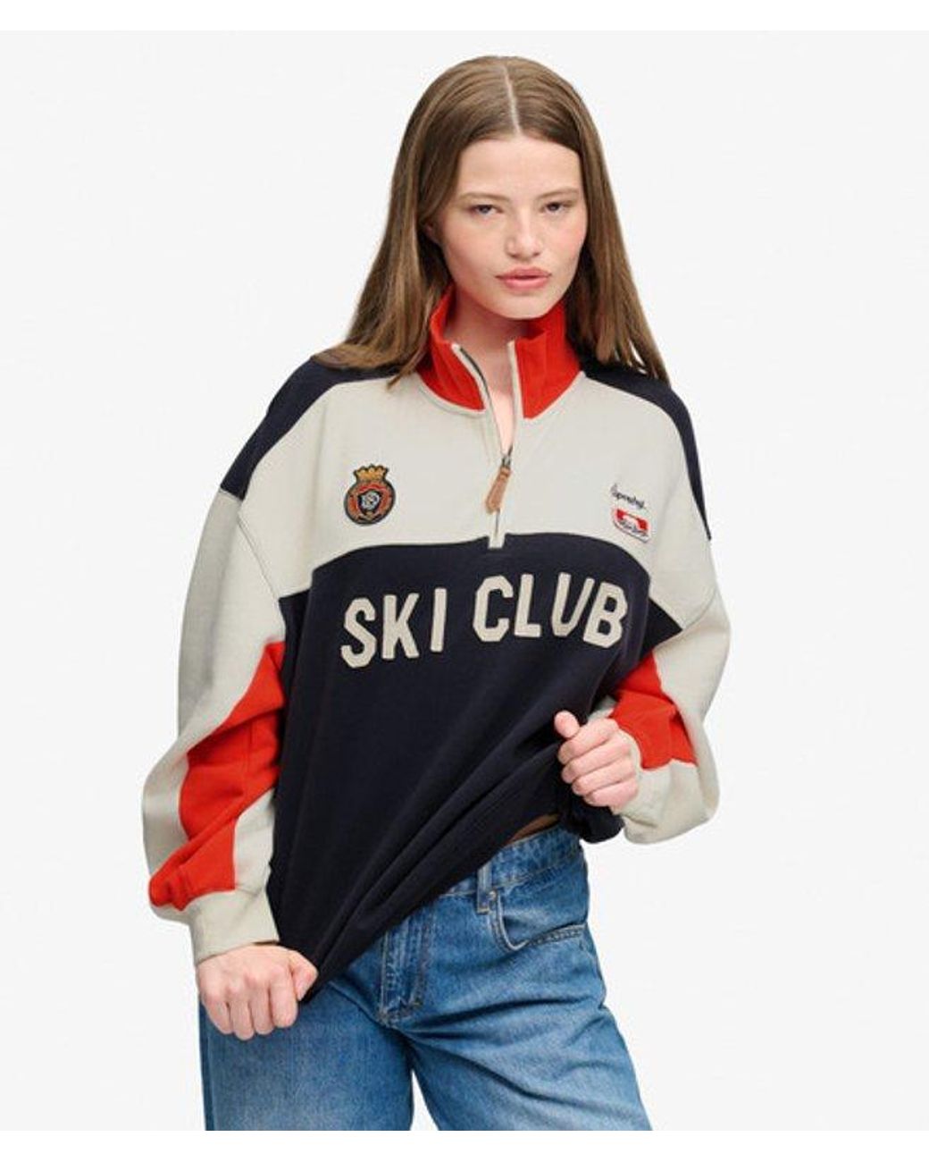 Superdry Black & Co Preppy Ski Half Zip