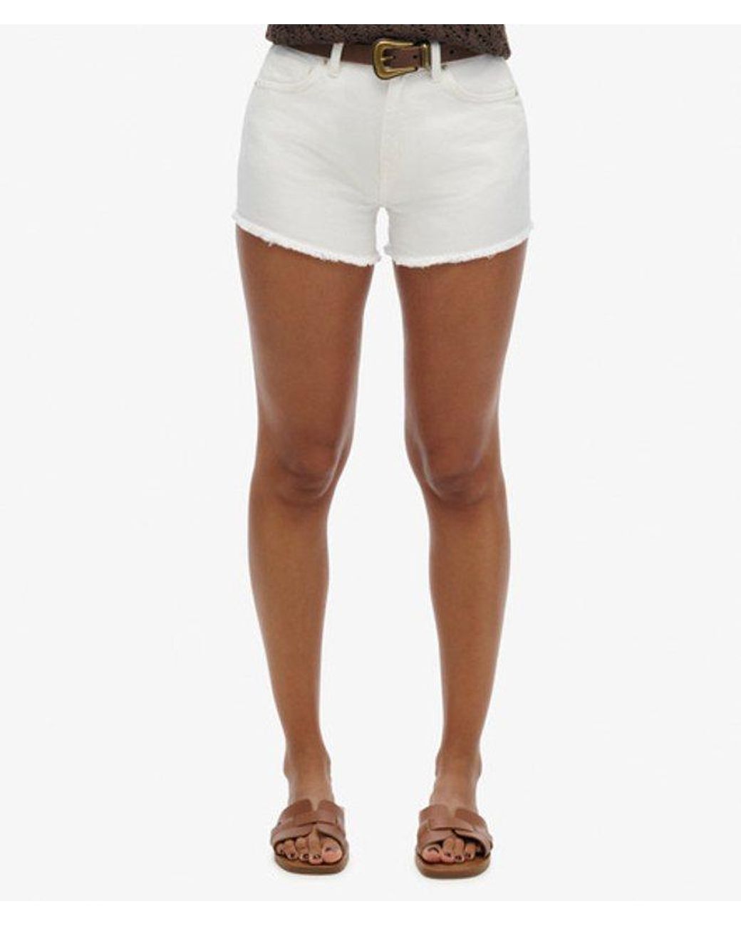 Superdry White & Co High Rise Denim Shorts