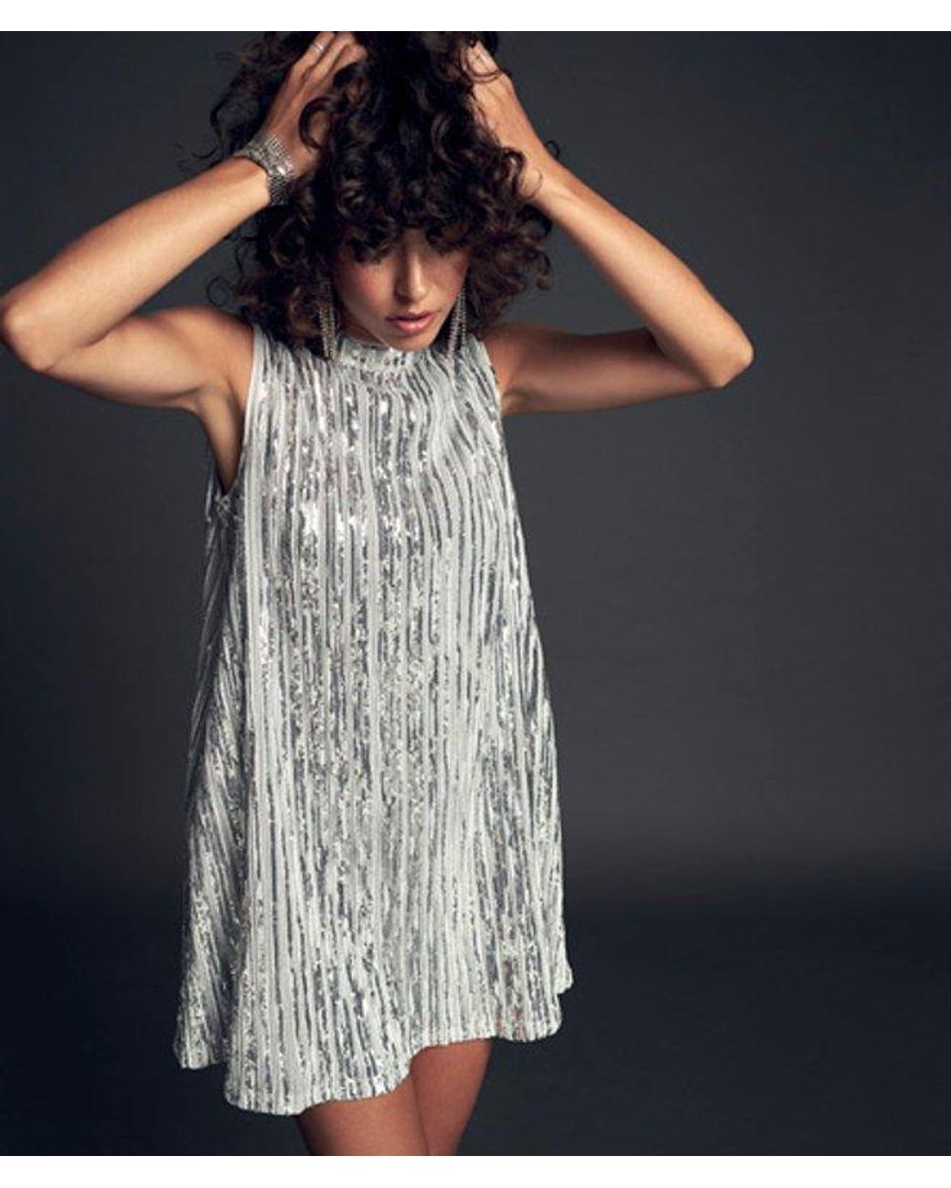 Superdry Brown & Co Sleeveless Sequin A Line Mini Dress