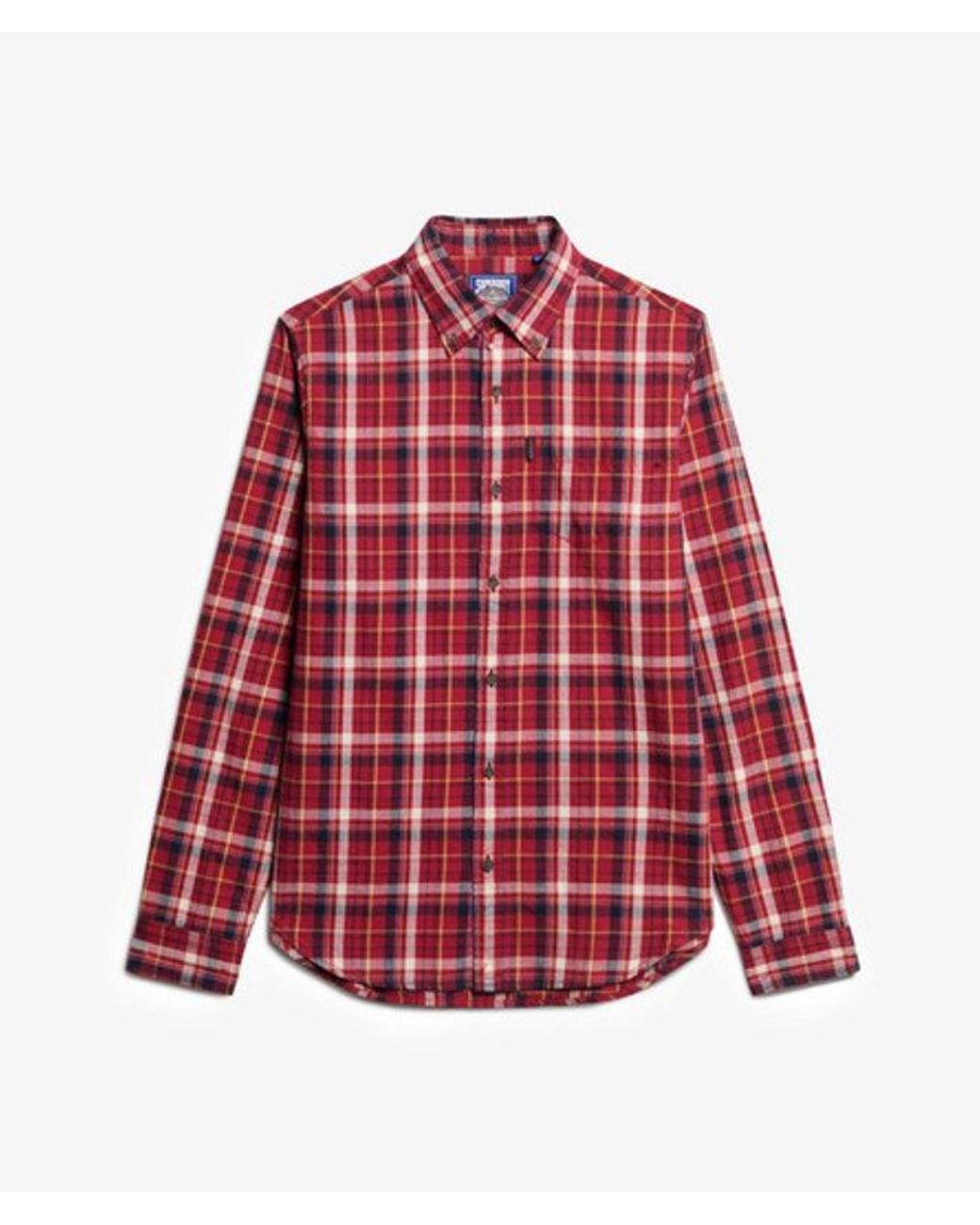 Superdry Red & Co Organic Cotton Vintage Check Shirt for men
