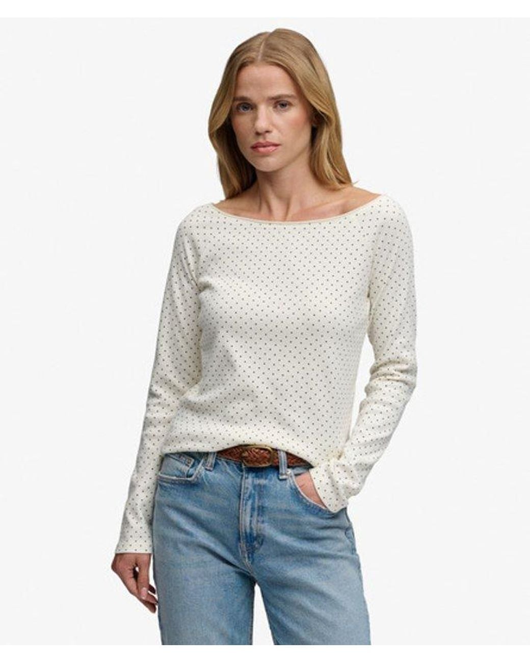 Superdry White & Co Bardot Off Shoulder Top