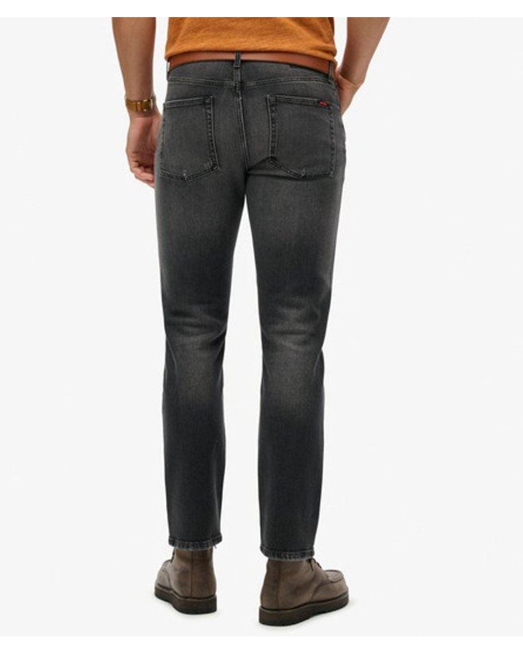 Superdry Black & Co Organic Cotton Vintage Slim Straight Jeans for men
