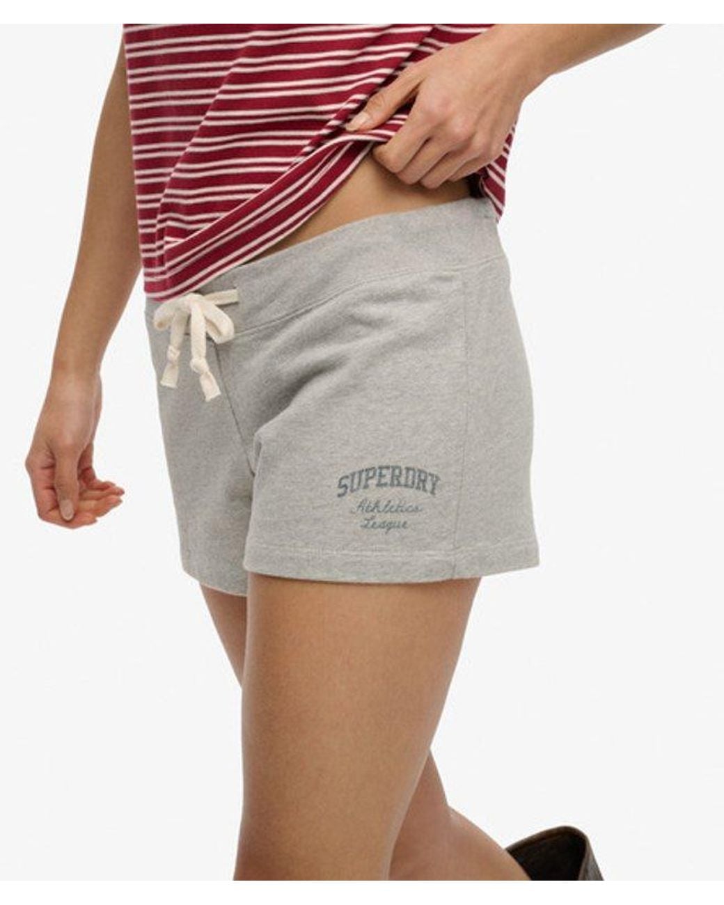 Superdry Gray & Co Athletic Essentials Jersey Script Shorts