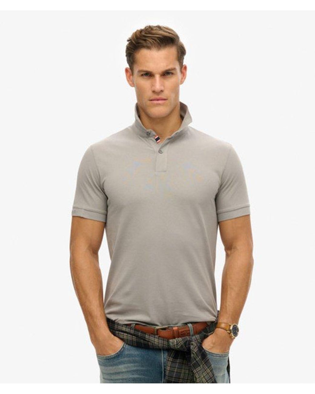 Superdry Gray & Co City Pique Polo Shirt for men