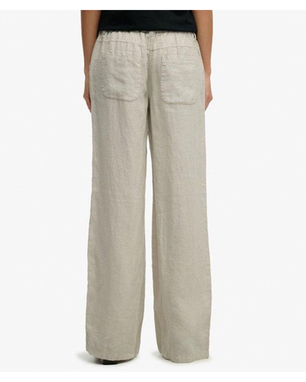 Superdry Natural & Co Linen Low Rise Pants