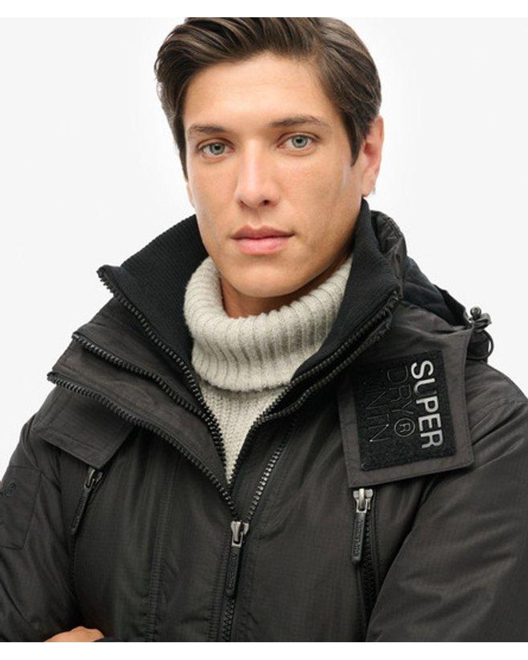 Superdry Black & Co Classic Embroidered Mountain Sd Windcheater Jacket for men