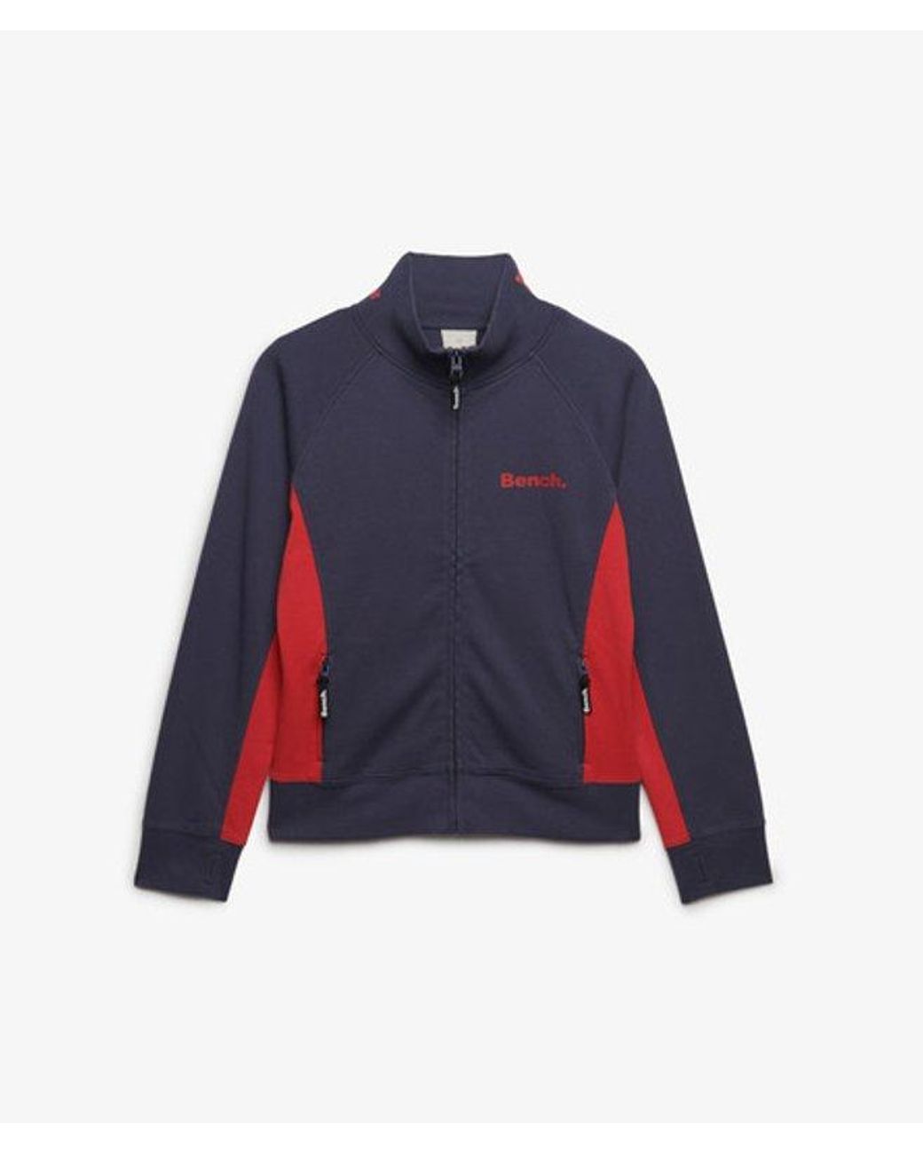 Superdry Blue Bench X & Co Bench High Neck Contrast Track Top