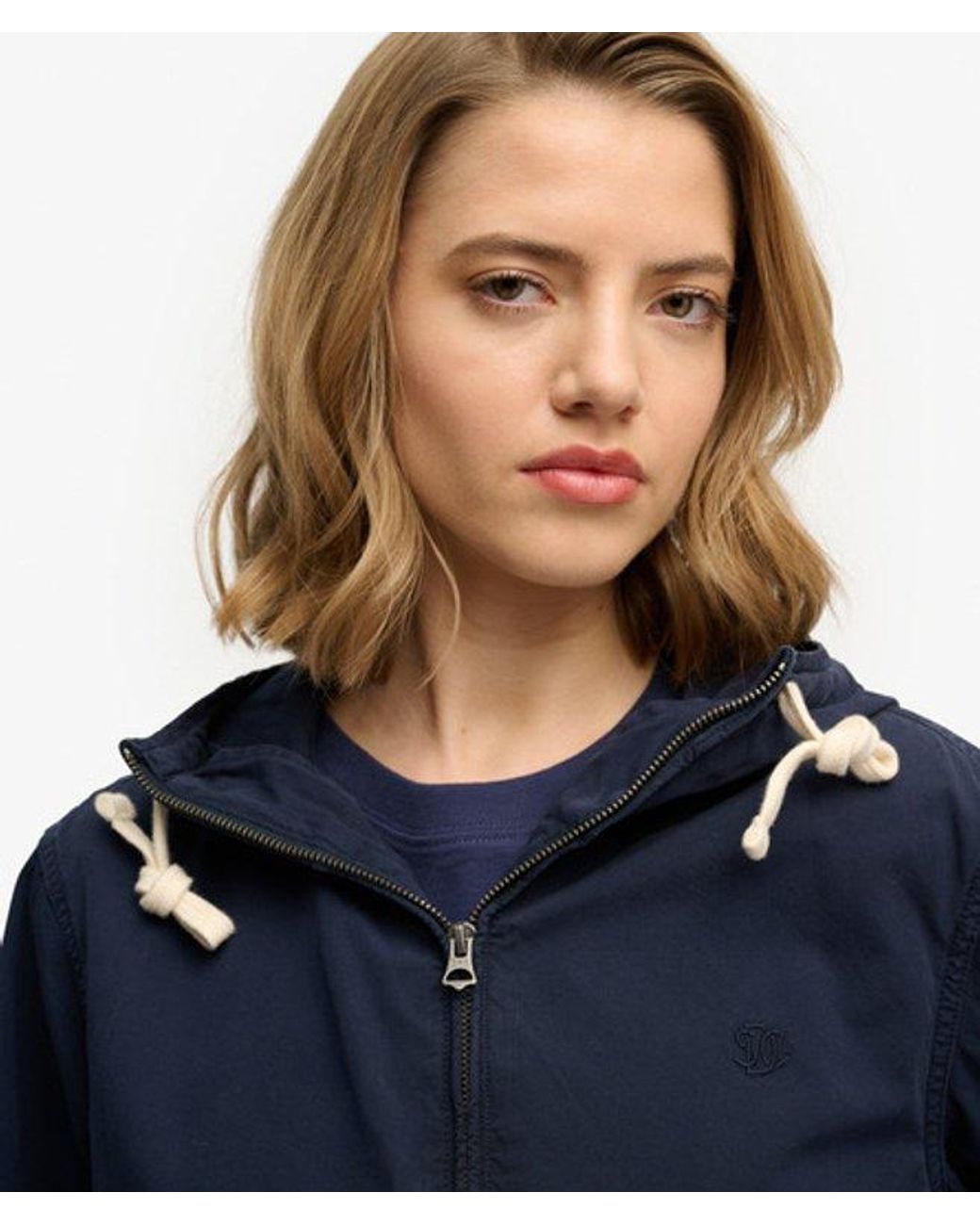 Superdry Blue & Co Hooded Washed Twill Jacket