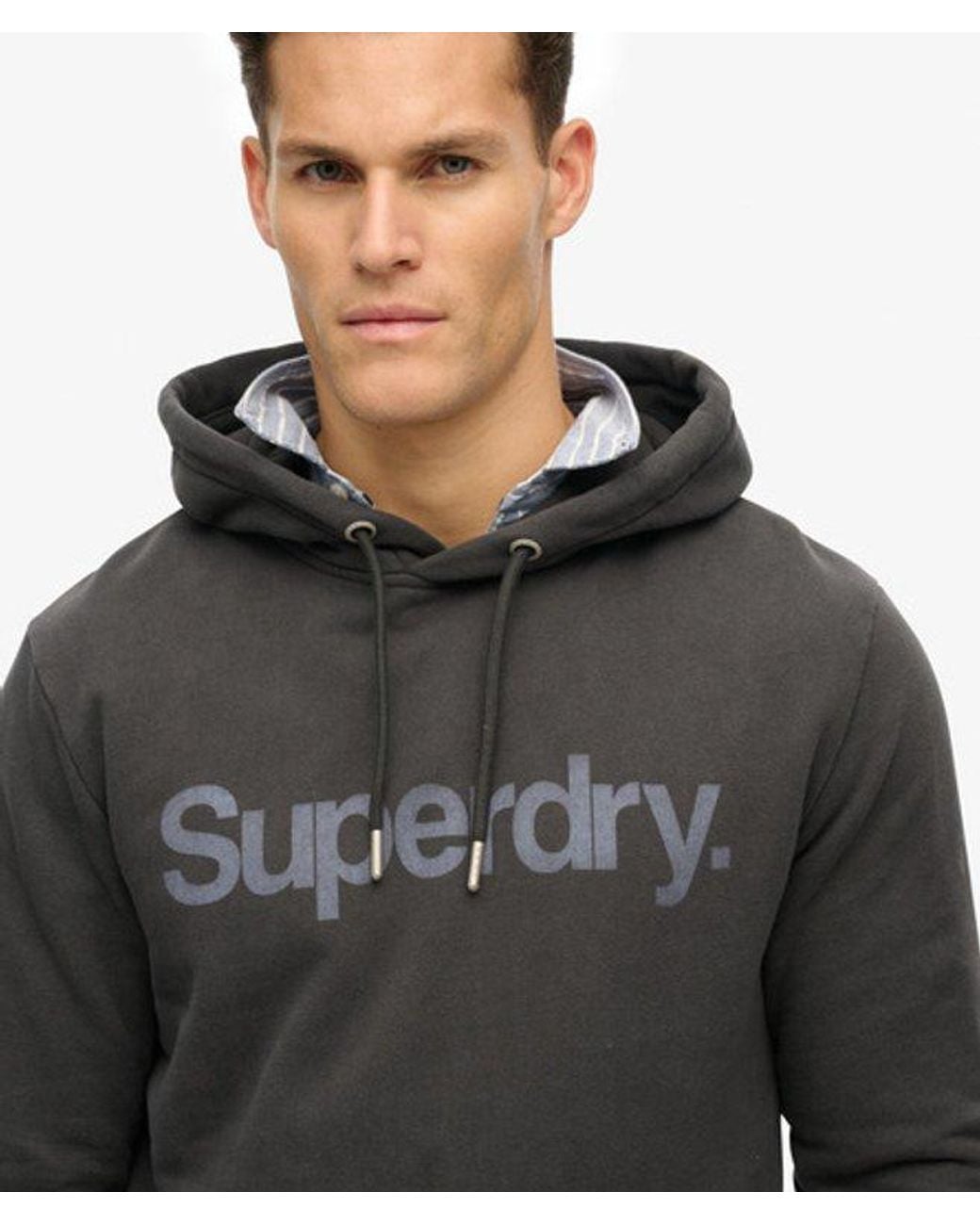 Superdry Core City Hoodie Met Logo in het Gray voor heren