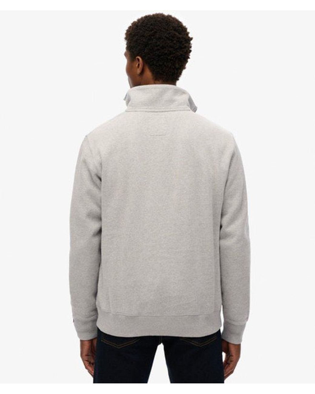 Superdry Gray & Co Athletic Essentials Half Zip Sweatshirt for men