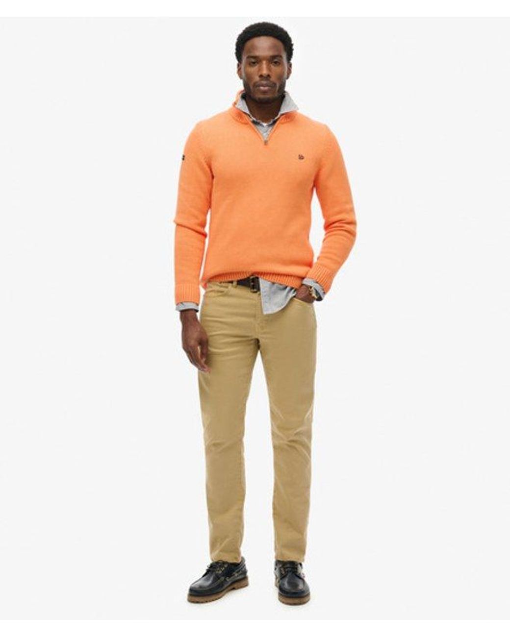 Superdry Orange & Co Cotton Half Zip Knit Jumper for men