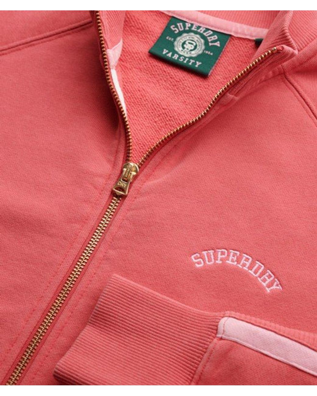 Superdry Essential Logo Trainingsjack in het Red