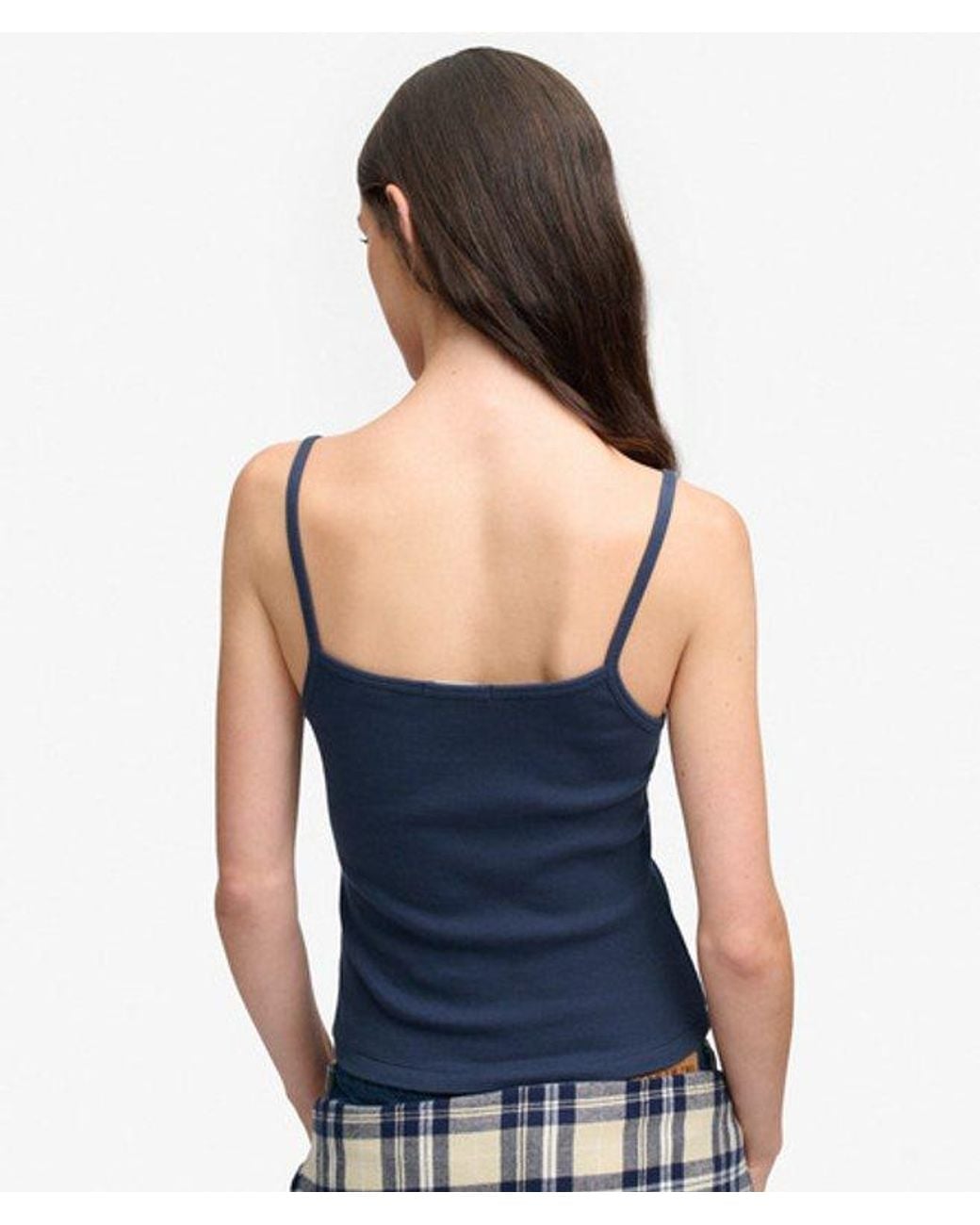 Superdry Blue Athletic Essentials Graphic Print Cami Top